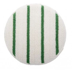Rubbermaid Commercial Products FGP2 Low Profile Carpet Bonnet, Green Scrub Strips, White