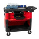 Rubbermaid Commercial Products FG6180 Trades Cart, Includes 2 Parts Boxes and 4 Parts Bins, Black
