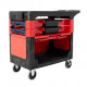 Rubbermaid Commercial Products FG6180 Trades Cart, Includes 2 Parts Boxes and 4 Parts Bins, Black
