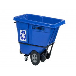 Rubbermaid Commercial Products FG130573BLUE Brute Rotomolded Tilt Truck, Standard Duty, 1/2 Cubic Yard, Recycling