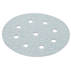 Hafele 005.33. Hook & Loop Abrasive Disc, 6", 9 Holes, Silicon Carbide