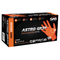 Hafele 007.64.0 Astro-Grip Gloves Nitrile Orng 7 MIL
