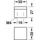 Hafele 110.24. Handle Zinc M4 CTC 16MM