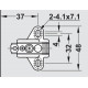 Hafele 327.30.030 S-Series MPL Stainless Steel Vertical Adjacent Screw