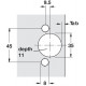 Hafele 329 Concealed Hinge, Salice 200 Series, 110D Full Overlay