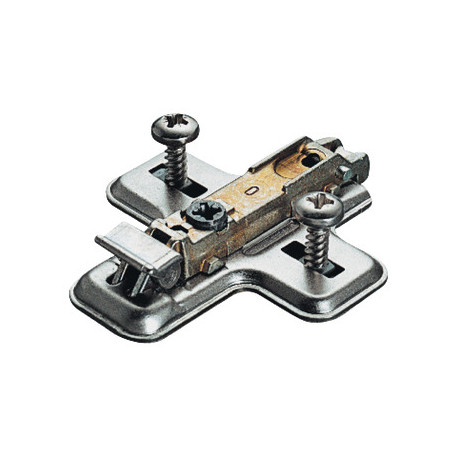 Hafele Cruciform Mounting Plate, for Screw fixing with pre-mounted Screws
