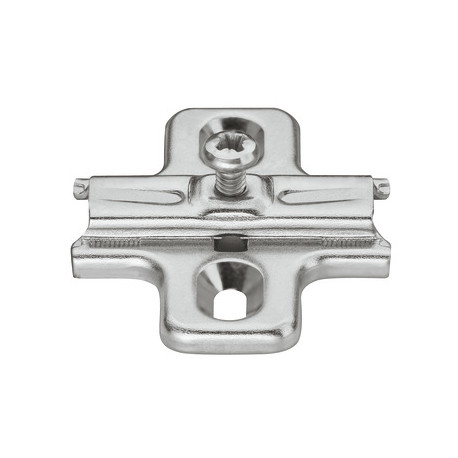 Hafele 329.80. Cruciform Mounting Plate, Duomatic A, with chipboard Screws
