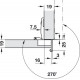 Hafele 344.26.201 Architectural Hinge, for side panel thickness 19 mm