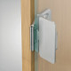 Hafele 344.89.730 Glass Door Hinge, Aximat, 230D Opening Angle, Glass to Wood, Inset