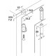 Hafele 361.22.310 Pivot Hinge, 140D Opening Angle, Detachable