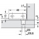 Hafele 361.42.300 Simplex-Inset Glass Door Hinge, Opening Angle 110D