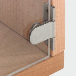 Hafele 361.46.205 Glass Door Hinge, 180 Opening Angle, 6 mm Glass