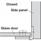 Hafele 361.85. Glass Door Hinge, 180D Opening Angle, 6 mm Glass