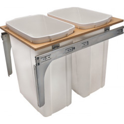 Hafele 503.12. Waste Bin Pull-Out, KV Wood Frame Side Mount, Double