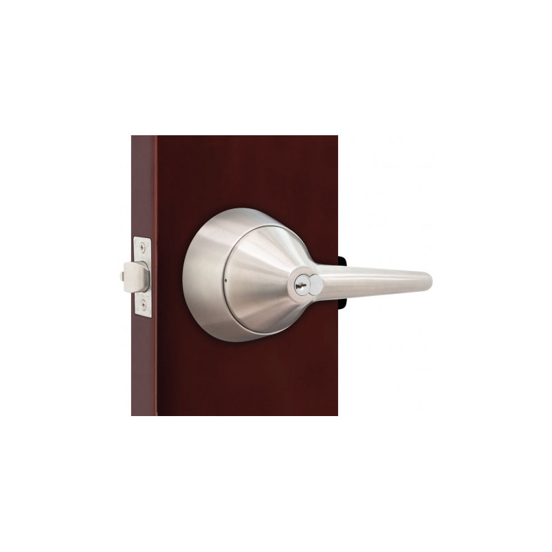 Cal-Royal LRC Heavy Duty Cylindrical Lockset With Ligature Resitant Lever, Finish-Satin Stainless Steel