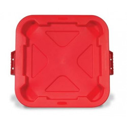 Rubbermaid Commercial Products FG352900RED Brute Square Snap-Lock Lid, Red