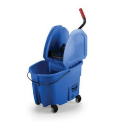 Rubbermaid Commercial Products FG757 WaveBrake 35 QT Down Press Bucket and Wringer