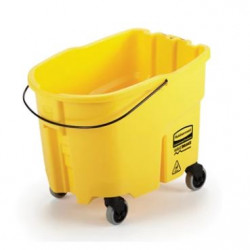 Rubbermaid Commercial Products 2064914 WaveBrake 35 QT Bucket and Casters, Yellow