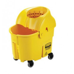 Rubbermaid Commercial Products FG759088YEL WaveBrake 35 QT Institution Bucket and Wringer, Yellow