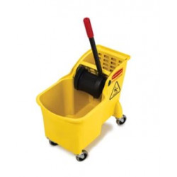 Rubbermaid Commercial Products FG738000YEL Tandem 31 QT Bucket Combo, Yellow
