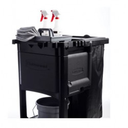 Rubbermaid Commercial Products 1861443 Executive Janitorial Cleaning Cart Locking Door Kit - Traditional, Black