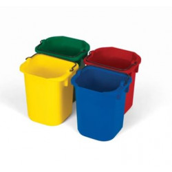 Rubbermaid Commercial Products FG9T83010000 4-Pack of 5 QT Disinfecting Pails - Blue, Red, Yellow, Green