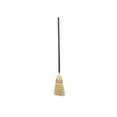 Rubbermaid Commercial Products FG637300BRN Lobby Corn Broom, Wood Handle, Brown