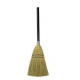 Rubbermaid Commercial Products FG637300BRN Lobby Corn Broom, Wood Handle, Brown