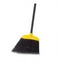 Rubbermaid Commercial Products FG638906BLA Jumbo Smooth Sweep Angle Broom, Metal Handle, Black