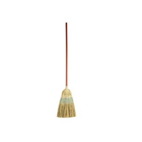 Rubbermaid Commercial Products FG638300BLUE Warehouse Heavy Duty Corn Broom, 1-1/8" Wood Handle, Blue