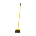 Rubbermaid Commercial Products FG637500GRAY 10.5" Angle Broom, Vinyl Coated Metal Handle, Flagged Polypropylene Fill, Gray