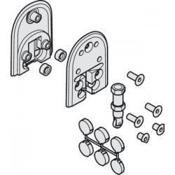 Hafele 404.95.916 Lower Guide Set, Spring Loaded for One Glass Door