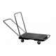 Rubbermaid Commercial Products FG440000BLA Triple Trolley With Straight Handle w/ 3" Casters, Black