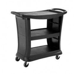 Rubbermaid Commercial Products FG9T6800BLA Executive Series Service Cart, 300 LB Capacity, Black