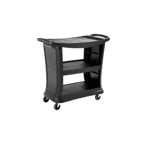 Rubbermaid Commercial Products FG9T6800BLA Executive Series Service Cart, 300 LB Capacity, Black