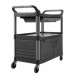 Rubbermaid Commercial Products FG409400GRAY Xtra Instrument Cart w/ Lockable Doors & Sliding Drawers, Gray