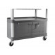 Rubbermaid Commercial Products FG409400GRAY Xtra Instrument Cart w/ Lockable Doors & Sliding Drawers, Gray