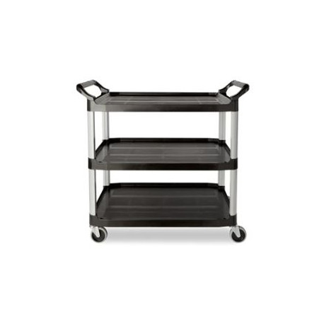 Rubbermaid Commercial Products FG409100 Xtra Utility Cart With Open Sided, 300 LB Capacity, 3 Shelves