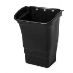 Rubbermaid Commercial Products FG335388BLA Service Cart Refuse Bin, 8 GAL, Black