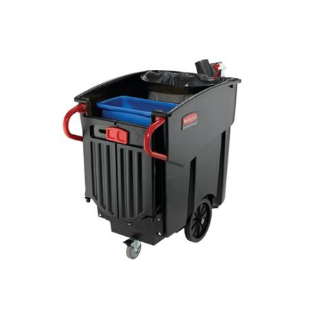 Rubbermaid Commercial Products FG9W7300BLA Executive Series Mega Brute Mobile Collector, 120 GAL, Black