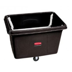 Rubbermaid Commercial Products FG461100BLA Cube Truck With Spring Platform, 14 Cubic Foot, Black