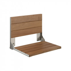 Ponte Giulio G56UHS13N1 BELLA Spa Teak Folding Shower Seat, Wood