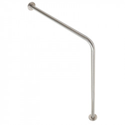 Ponte Giulio G55JCS3 Stainless Steel 90° Wall-To-Floor Grab Bar, Satin Finish