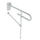 Ponte Giulio G41JCS Folding Grab Bar with Floor Support Leg and No-Pinch Flange