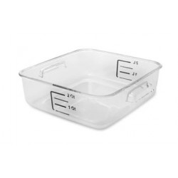 Rubbermaid Commercial Products FG630 Square Storage Container, Clear
