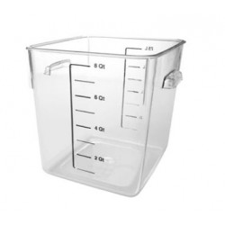 Rubbermaid Commercial Products FG63 Square Storage Container, Clear