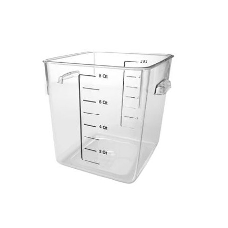 Rubbermaid Commercial Products FG63 Square Storage Container, Clear
