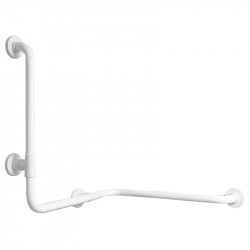 Ponte Giulio G25JBS06 Contractor Anti-microbial Vinyl Coated Corner Grab Bar with Vertical Support