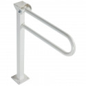 Ponte Giulio G01JCS5 Folding Grab Bar on Floor Mounted Pedestal, White