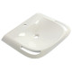 Ponte Giulio B48CMS01WB Mineral Composite Designer Sink with Side Hand Pulls and Shallow Basin
